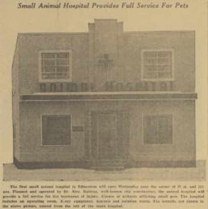 Small Animal Hospital Provides Full Service for Pets: archival building photograph