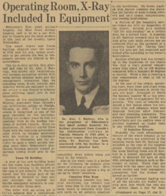 Operating Room, X-Ray Included in Equipment: newspaper coverage of the hospital opening